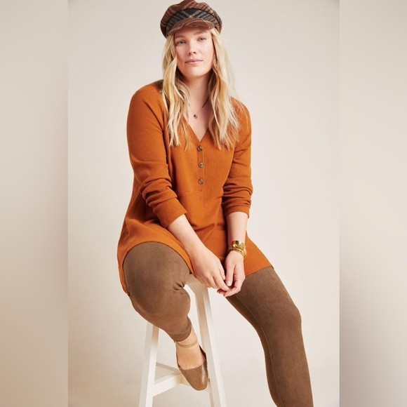 NWT Maeve Eliza Henley Babydoll Tunic Gold Size XS Fits S-M - Picture 5 of 5